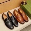 GUCCI Men's Cow Leather Shoes Suit Shoes Casual Shoes