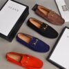 GUCCI Loafer Men’s Dress shoes Velvet Suit shoes 4 color