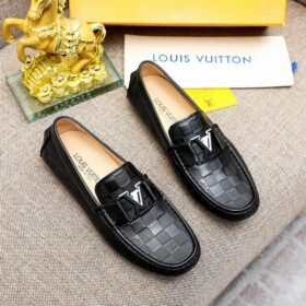LOUIS VUITTON Men Cowhide Leather Suit Shoes Casual shoes