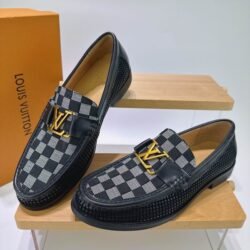 LOUIS VUITTON Men Cowhide Leather Shoes Suit Shoes