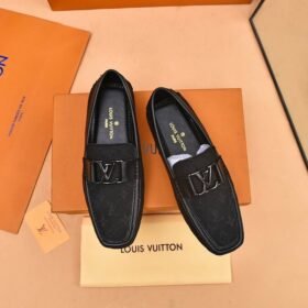 LOUIS VUITTON Men Cowhide Leather Suit Shoes Casual shoes