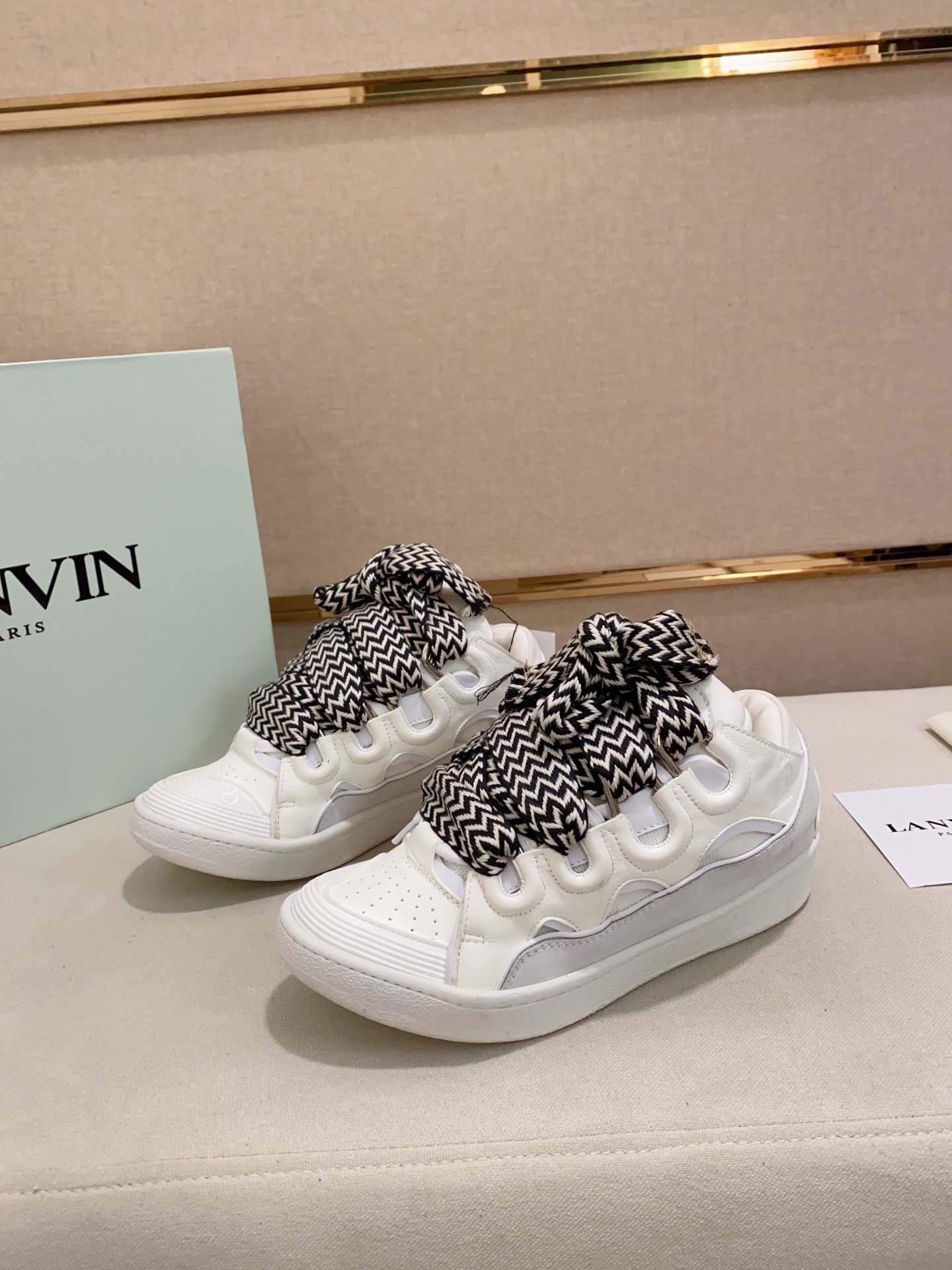 Lanvin Sneaker Leather Sneakers Women's Men's Shoes white