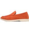 Loro Piana Summer Walk Loafers Men's Dress shoes Orange