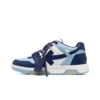 OFF-WHITE Out Of Leather Sneakers Men's Shoes Double Blue