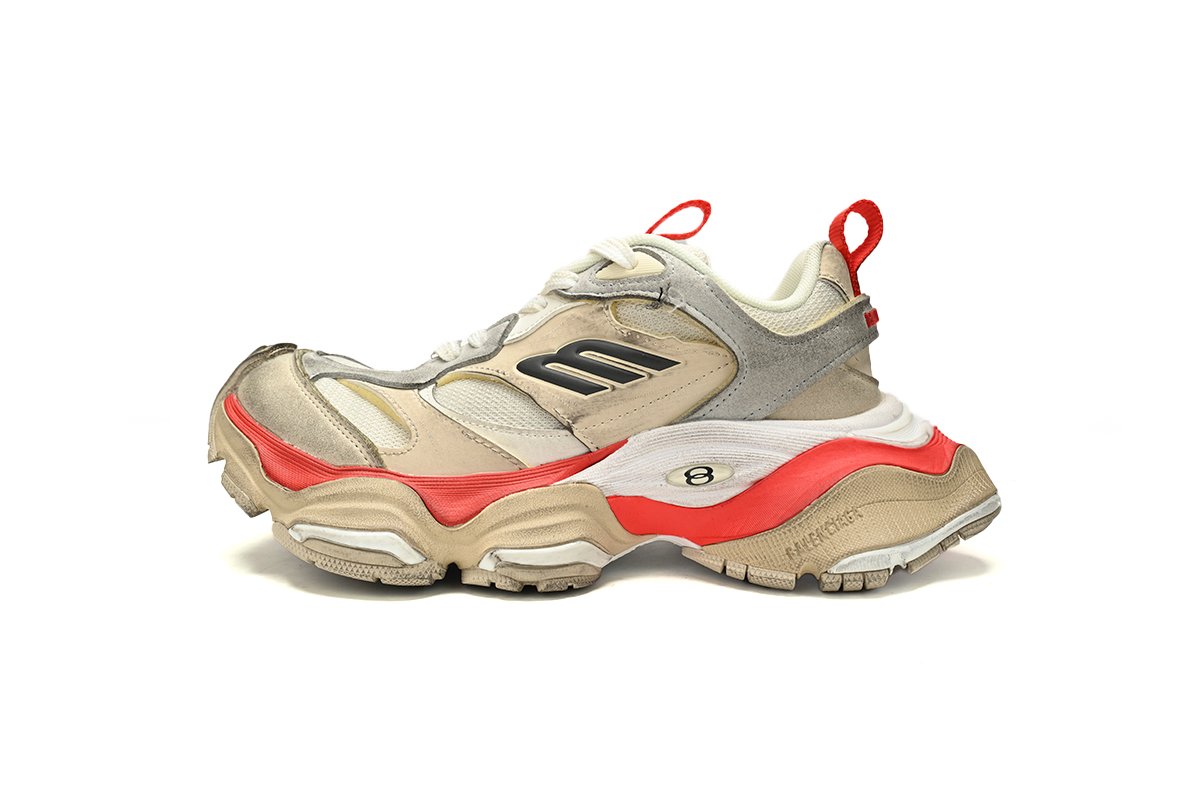 Balenciaga CARGO Sneakers men's shoes Beige Red