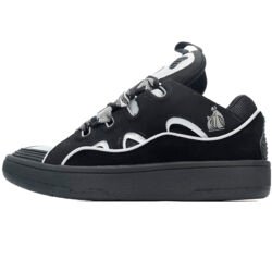Lanvin Curb Sneaker Leather Sneakers Women's Men's Shoes black