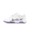 OFF-WHITE Out Of Leather Sneakers Men's Shoes White Purple Printing