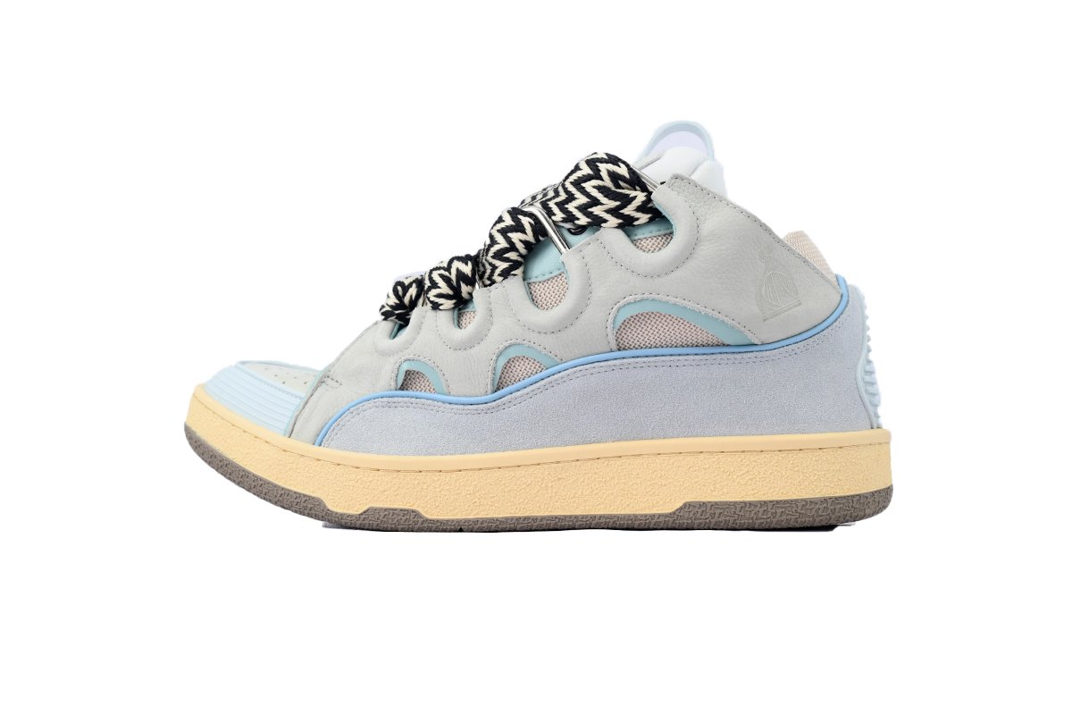 Lanvin a Curb Sneaker Leather Sneakers Women's Men's Shoes blue