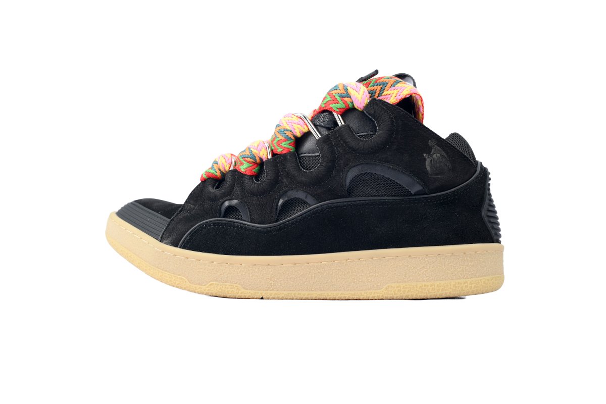Lanvin a Curb Sneaker Leather Sneakers Women's Men's Shoes Black