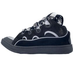 Lanvin a Curb Sneaker Leather Sneakers Women's Men's Shoes black
