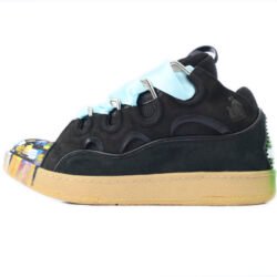 Lanvin a Curb Sneaker Leather Sneakers Women's Men's Shoes Black
