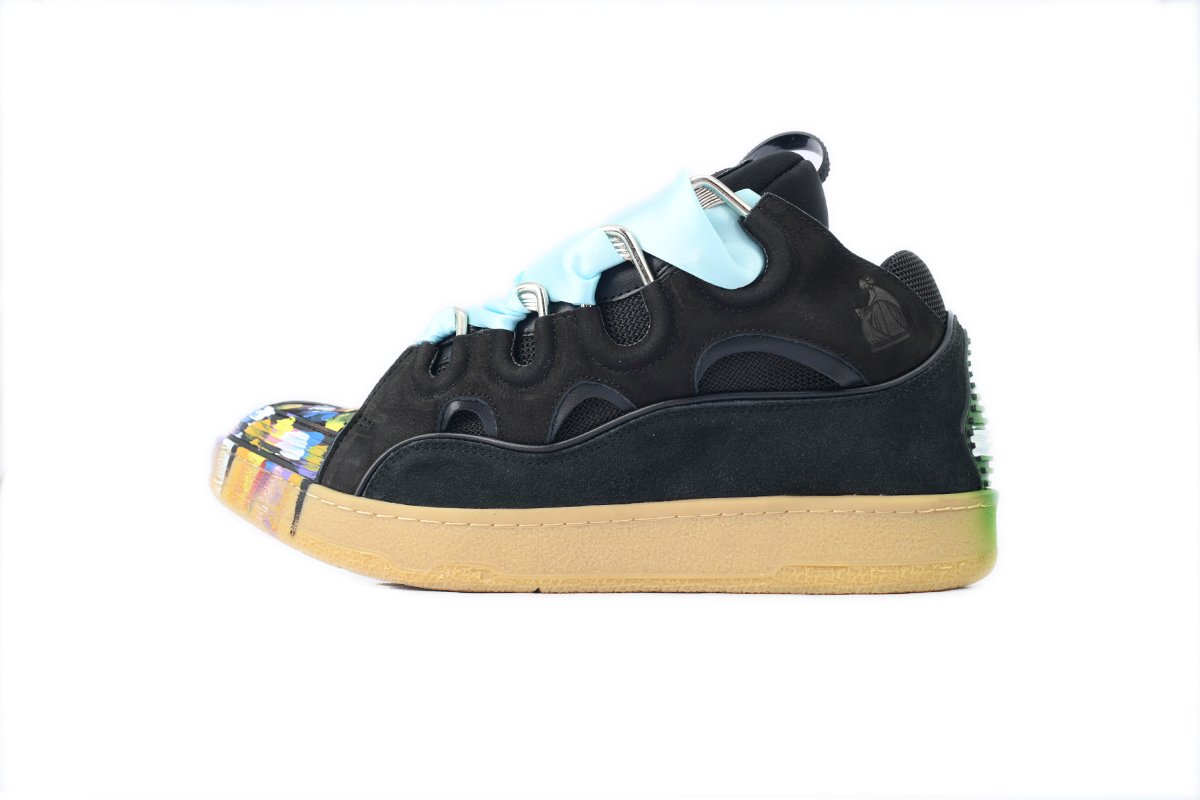 Lanvin a Curb Sneaker Leather Sneakers Women's Men's Shoes Black