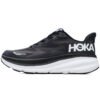 HOKA Clifton 9 2E Wide Black White Men's Women's Sneaker Shoes