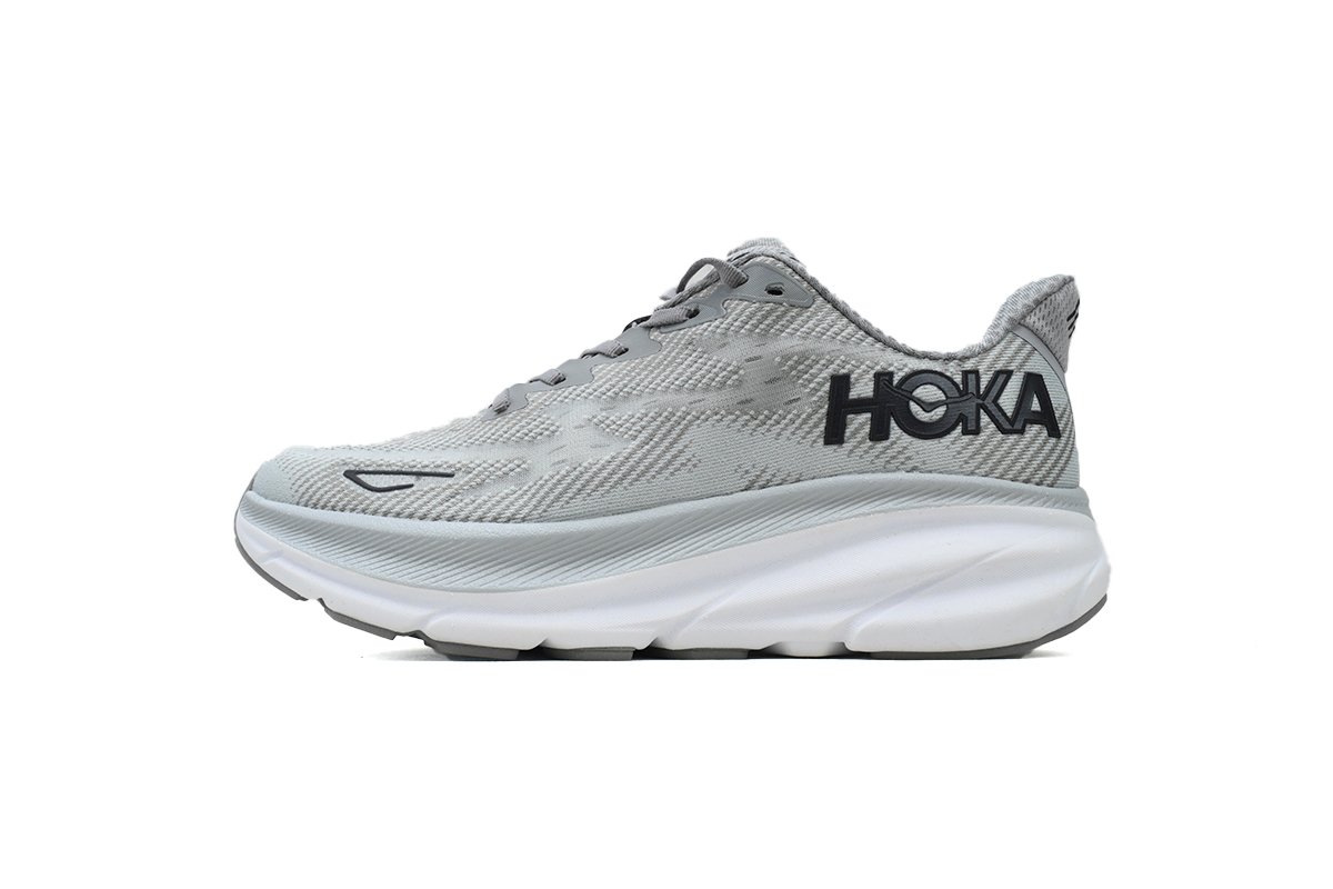 HOKA Clifton 9 2E Wide 'Harbor Mist' Sneaker Shoes Grey