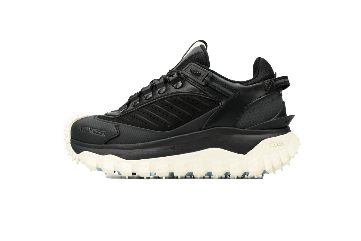 Moncler Trailgrip Leather Black And White Hiking shoes