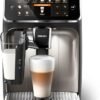 Philips Serie 5400 Kaffeevollautomat - LatteGo, 12 Getränke, Milchaufschäumer, Touchscreen, 4 Profile, Chrom-Finish (EP5447/90)
