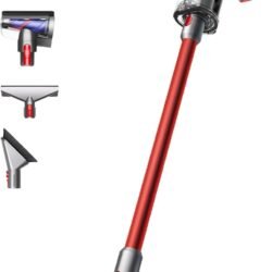 Dyson V11 Fluffy kabelloser Staubsauger (Nickel/Rot) V11 Fluffy kabelloser Staubsauger, 185 Airwatt, 60 Minuten Laufzeit, Haarentwirrungstechnologie, Hand- und Bodenstaubsauger