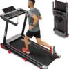 Klappbares Laufband mit 9% Neigung FITFIU Fitness 4 in 1 Regulierbare Geschwindigkeit 14 km/h mit APP-Konnektivität und Herzfrequenz Tablet-Halter Kompaktes Walking Pad MC-160