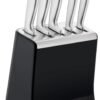 Tefal EverSharp Pro 5-teiliges Messer-Set mit selbstschärfendem Messerblock, patentierte Schärftechnologie, deutscher rostfreier Edelstahl, Schwarz, K2976S04