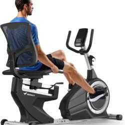 MERACH Recumbent Exercise Bikes for home, Light Commercial High-end Recumbent Bike for Seniors Adults, Magnetic Recumbent Exercise Bike with Smart Bluetooth and Exclusive App, LCD, Heart Rate Handle