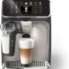Philips Serie 5500 Kaffeevollautomat – LatteGo Milchsystem, 20 heiße und kalte Kaffeespezialitäten, 40% leiser mit SilentBrew, QuickStart, Schwarz/Grau (EP5544/50)