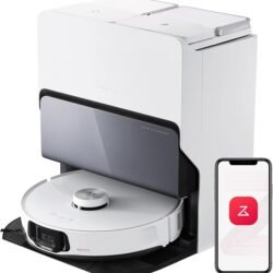 roborock S8 MaxV Ultra Saugroboter mit Wischfunktion&Hebarem Wischmopp, Umfangreiche Reinigung Durch die ausfahrbaren Seitenbürste, 10.000 Pa, 60 °C Heißwasser-Moppwäsche, All-in-One-Dock