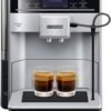 Siemens Kaffeevollautomat EQ6 plus s300, Milchsystem, 11 Getränke, automatische Reinigung des Milchsystems, Keramikmahlwerk, großes Touchdisplay, Silber, TE653501DE