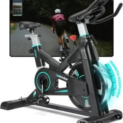 [2026 Aktualisierte]WENOKER Heimtrainer,Magnetwiderstand Stationäres Fahrrad für Zuhause,Indoor Bike mit Flüsterleise,Schweres Schwungrad und Verbesserter LCD-Monitor