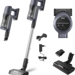AEG Serie 3000 Ergorapido CX7-2-45MÖ 2in1 Akku Staubsauger, 50% Recyclingmaterial, beutellos, bis zu 45 min Laufzeit, freistehend, wendig, Bürstenreinigungsfunktion, LED, 0.5L, schwarz